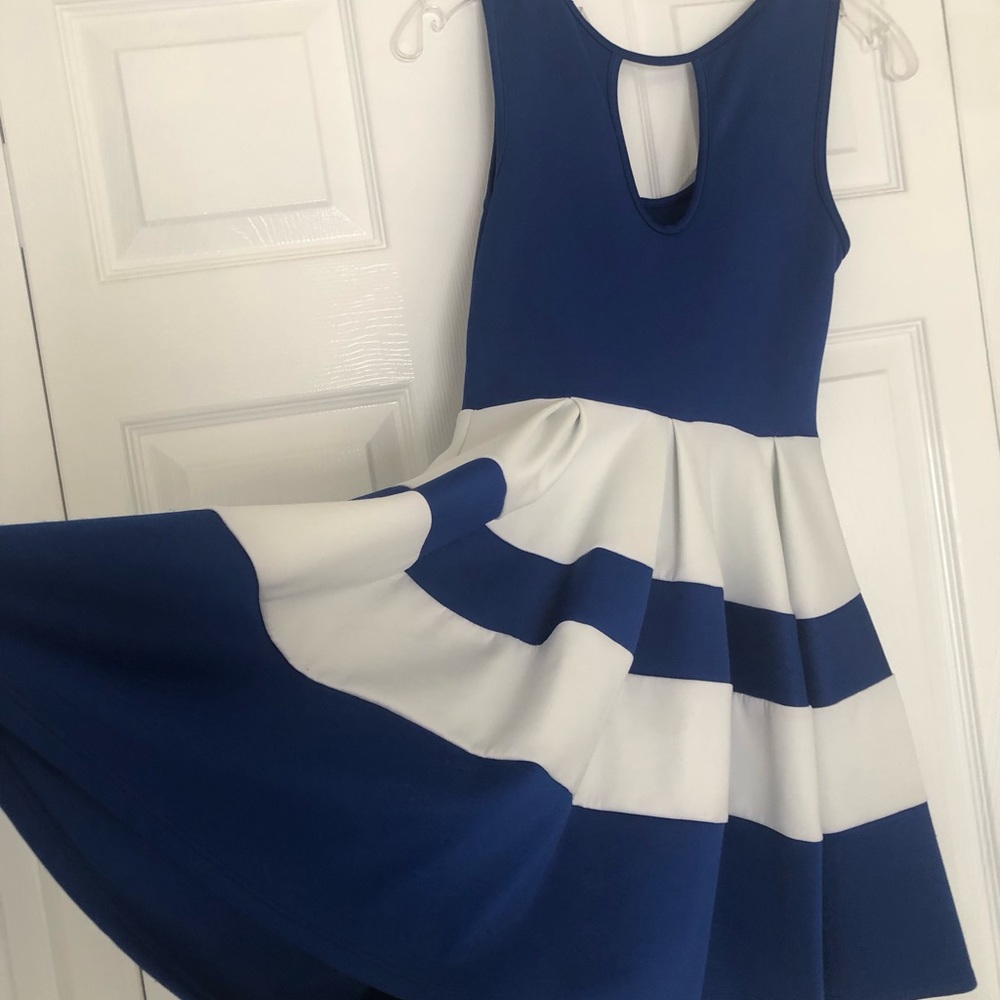 Full skirt nautical dress